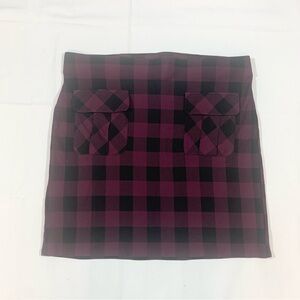Women’s Torrid 2X Plus Plaid Skirt Knee Length Pockets Stretch Heavyweight EUC